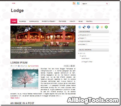 Lodge-blogger-template