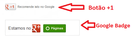 Botões do Google+ para Blogger