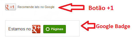 Botões do Google+ para Blogger Botões do Google+ para Blogger