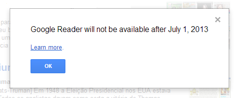 Fim do Google Reader