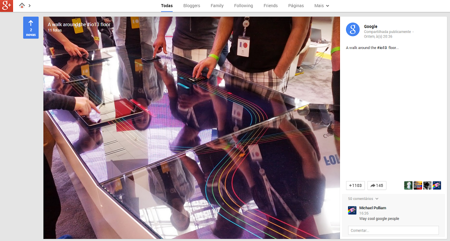 Destaque de conteúdo no Google+