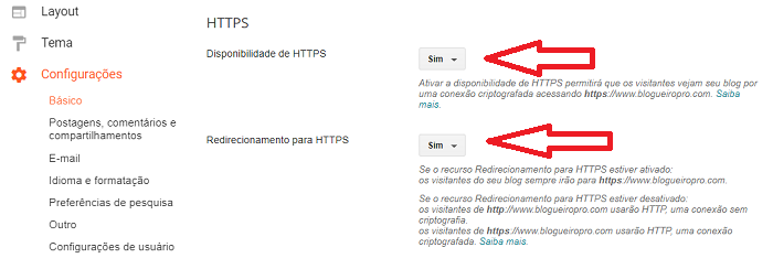 Ativar HTTPS no Blogger para domínio próprio